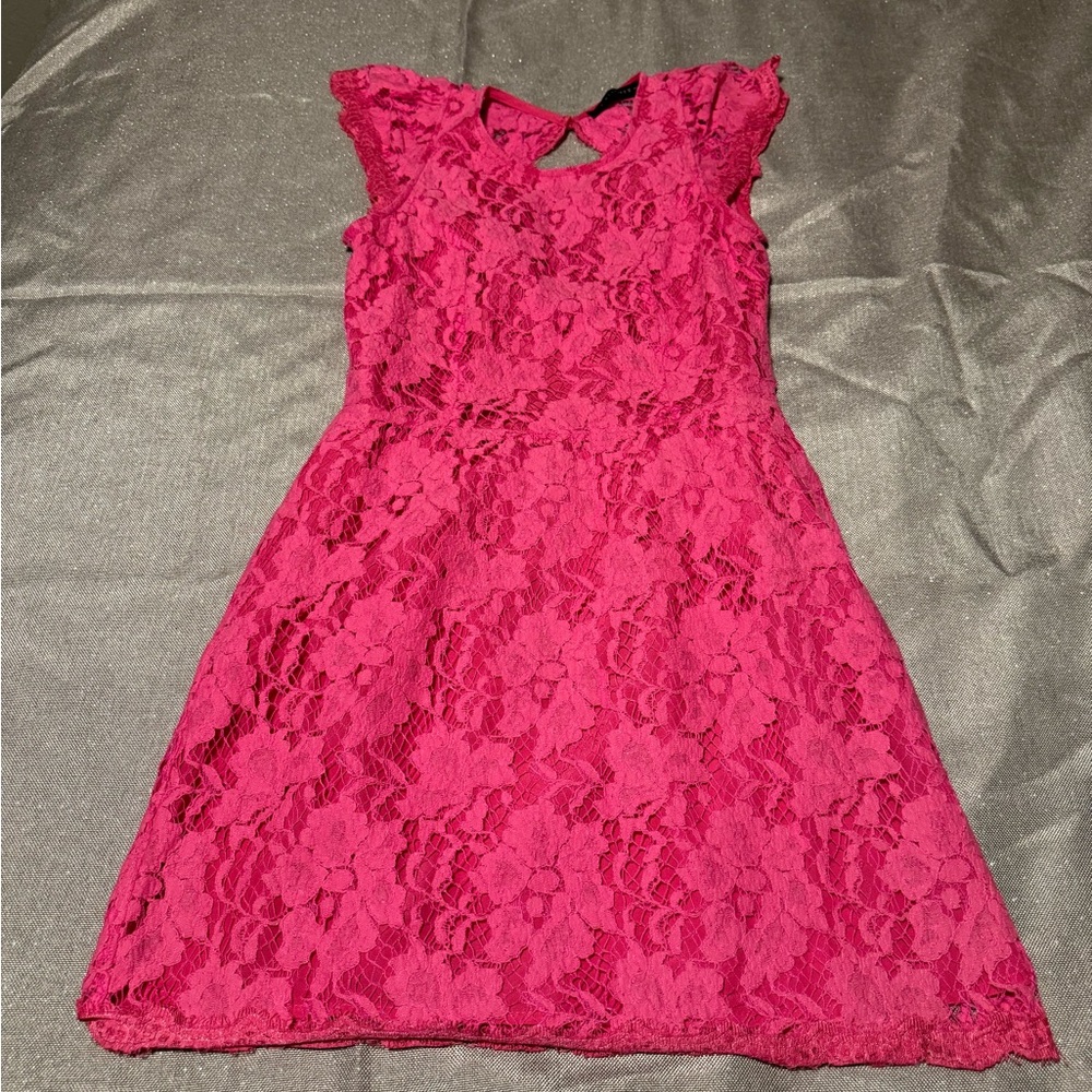 Signature Pink Lace Mini Dress